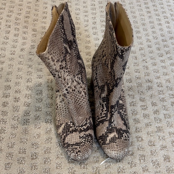 Free People Textured Snakeskin Ankle Booties - Picture 1 of 4